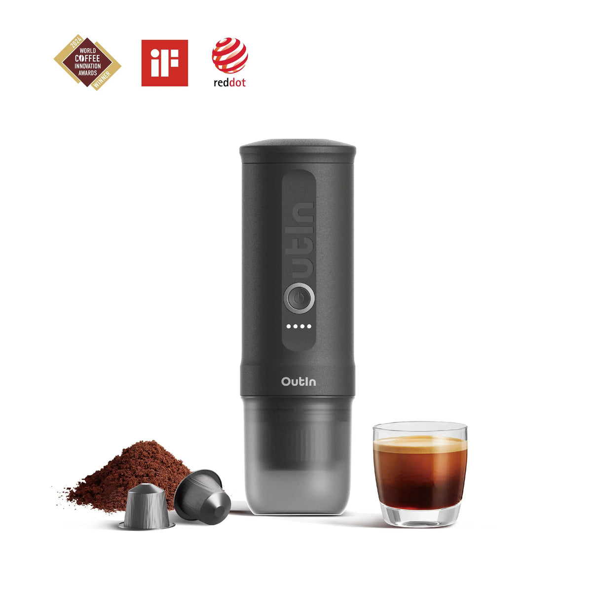 OutIn Nano Portable Espresso Maker — Space Grey