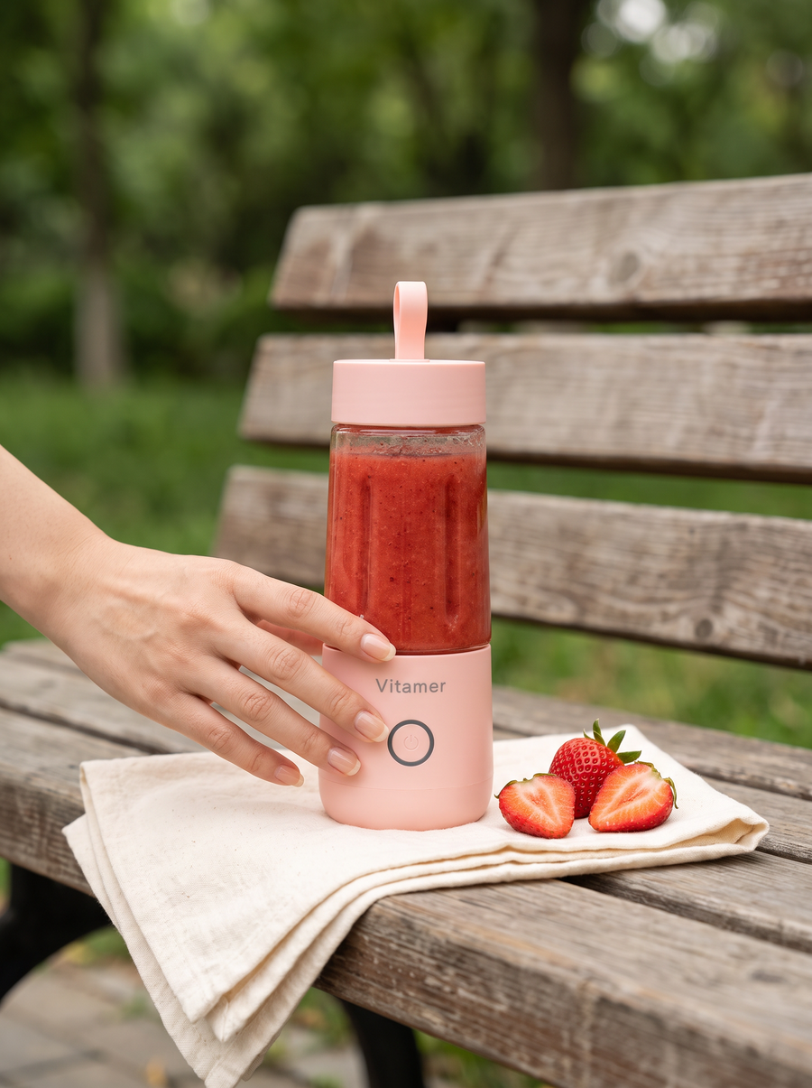 Blender bottle in the park