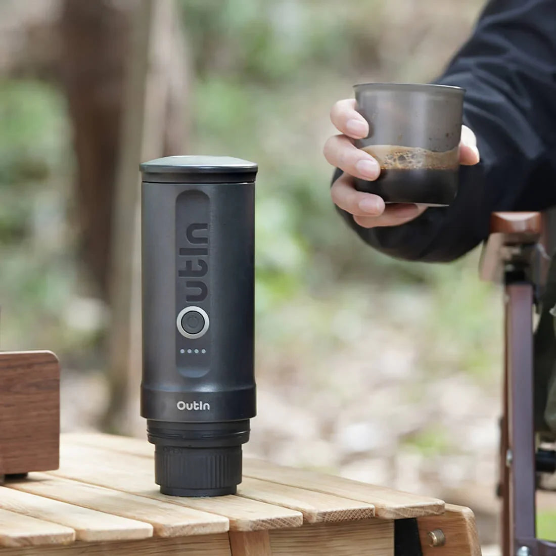 OutIn Nano Portable Espresso Maker — Space Grey